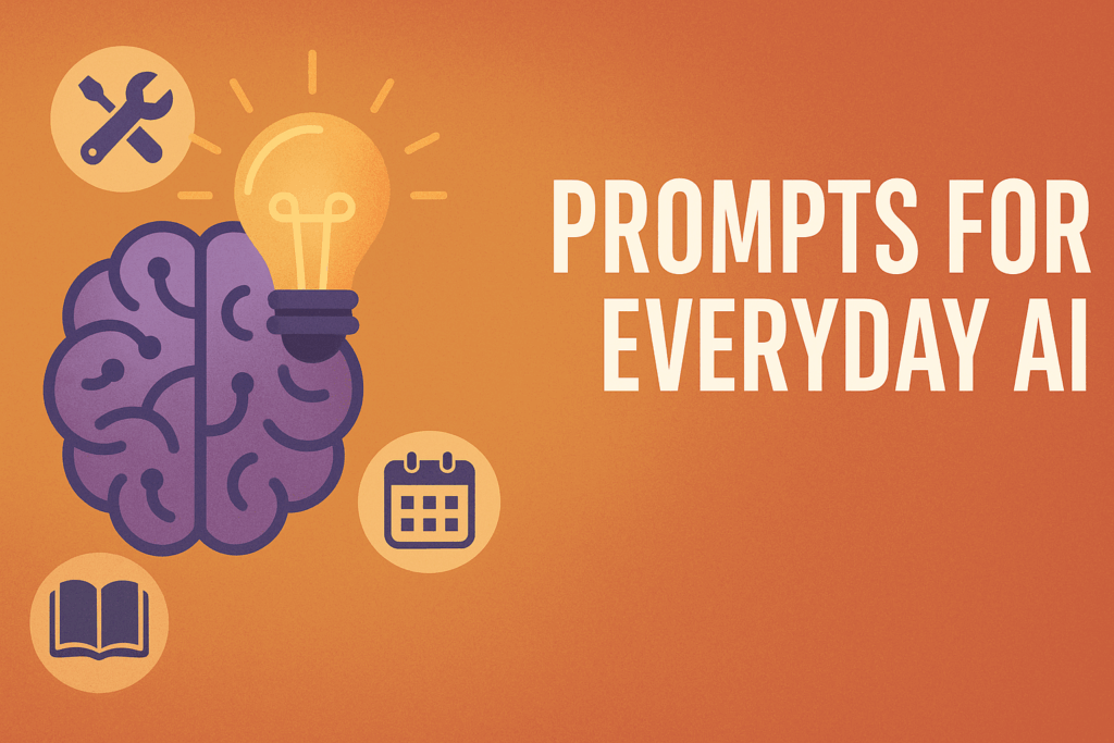 AI prompts for everyday life including cooking, shopping, budgeting, and travel planning