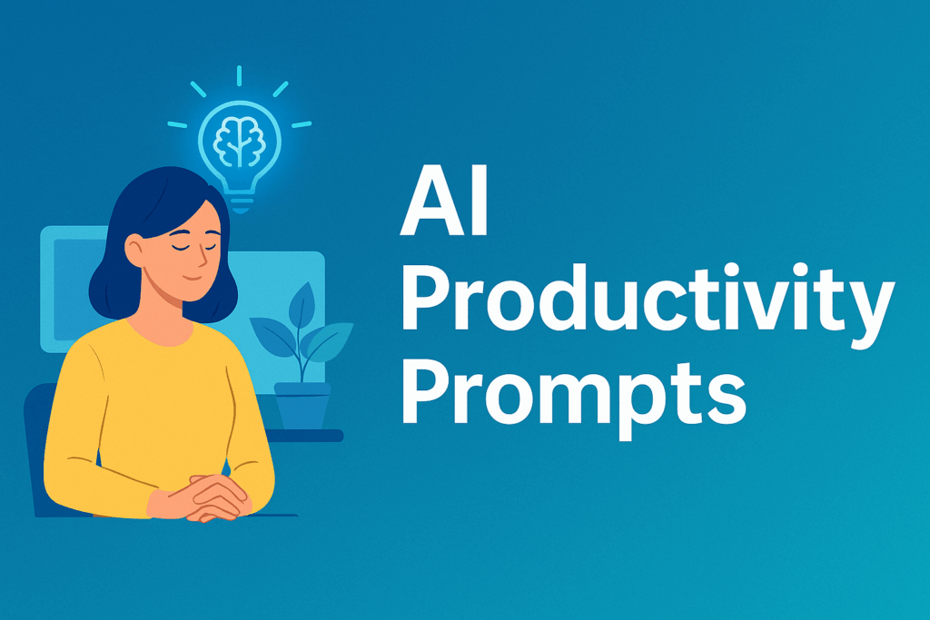 AI productivity prompts to organize tasks, meetings, and daily routines